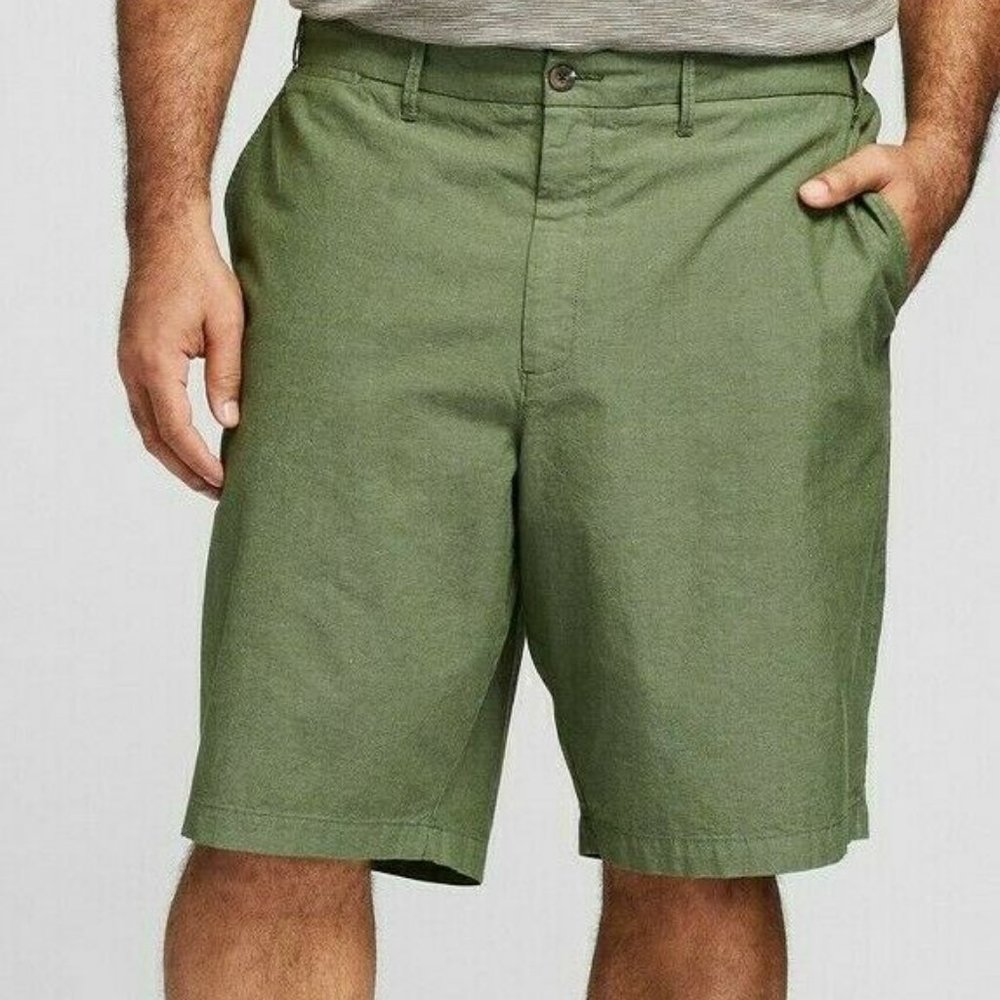 Goodfellow & Co Men's Big & Tall Textured Linden Flat Front Shorts - Siz…